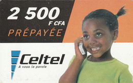 Gabon - Celtel - Young Girl At Phone - Gabon