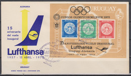 SPACE - Lufthansa - URUGUAY - FDC Cover - Collections