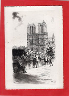 PARIS Notre Dame Les Bouquinistes 11,5 X16,5 Cm Carte Double Illustrateur Signé Robin N° 520 - Robin