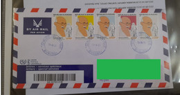 BURUNDI 1st ISSUE 5v SET On 150th Birth Of Mahatma Gandhi Franked REGISTERED Cover Travelled To India - Usati
