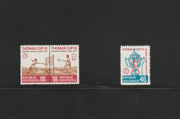 Rep. Indonesia 1979 Thomas Cup , Pair + Single *** - Badminton