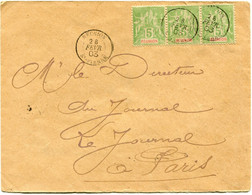 REUNION LETTRE DEPART REUNION 28 FEVR 03 ST-PIERRE POUR LA FRANCE - Lettres & Documents