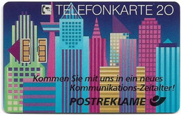 Germany - X 05G - Skyline 7 - Postreklame Hamburg, 06.1990, 20U, 2.000ex, Used - X-Series: Werbeserie Mit Eigenwerbung Der Dt. Postreklame GmbH