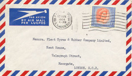 RHODESIA And NYASSALAND 13.1.1958, QEII 1 Sh. 3 D. As Rare Single Postage On Superb Airmail Cover SALISBURY - LONDON - Rhodesië & Nyasaland (1954-1963)