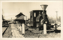 PC U.S. ALASKA, RAILROAD DEPOT, FAIRBANKS, Vintage REAL PHOTO Postcard (b29158) - Fairbanks