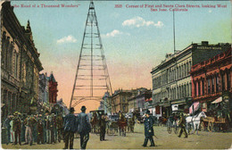 PC US, CA, SAN JOSE, SANTA CLARA STREET, Vintage Postcard (b32121) - San Jose
