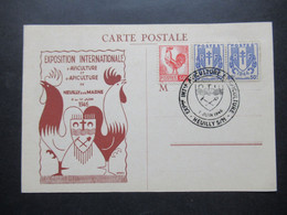 Frankreich 1946 Carte Postale Sonderkarte Exposition Internationale Aviculture De Neuilly Sur Marne SST Der Ausstellung - Briefe U. Dokumente