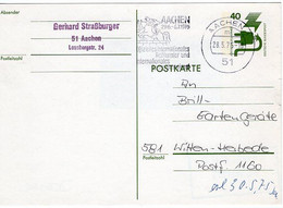 50238 - Bund - 1975 - 40Pfg. GA-Kte. M. MaschStpl. AACHEN - INTERNATIONALES REITTURNIER ... -> Witten - Hippisme