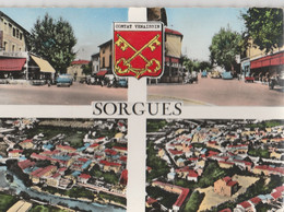 CPSM 84  SORGUES SOUVENIR MULTIVUES BLASON - Sorgues