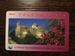 CYPRUS  PHONECARD 10 POUND   BUILDING/CHURCH      NO 23CYPC    MAGNET CARD    ** 6407 ** - Zypern