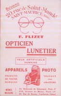 0000 - BUVARD - Opticien-Lunetier-Appareils Photo- F. FLIZET - SAINT MAURICE - SEINE - Cinéma & Theatre