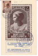 BELGIQUE ( CM ) YT 459  10 / 4 / 1938   St Nicolas  Maximum Card - 1934-1951