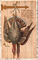 Thanksgiving Greetings With Turkey 1906 - Giorno Del Ringraziamento