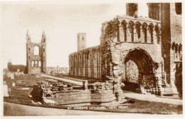 St.Andrews Cathedral, West Front (Valentines Real Photograph)-MESSAGE FROM PRIME MINISTER Printed On Reverse - Fife