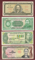 Sud America Lotto 4 Banconote Paraguay Dominicana Cuba Bolivia 4 Old Banknotes South America - Sonstige – Amerika