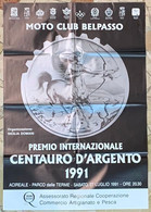 I101867 Manifesto Moto - Premio Internazionale Centauro D'argento 1991 -Belpasso - Motorfietsen