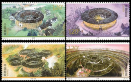 China 2021-8 “World Material Cultural Heritage-The Storied Building Of Fujian Tulou" MNH,VF Post Fresh - Ongebruikt