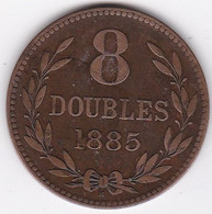 Guernesey 8 Doubles 1885 H. Bronze . KM# 7 - Guernsey