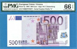 500 EURO GREECE DUISENBERG Y0000-R005 PMG 66 (D152) - 500 Euro