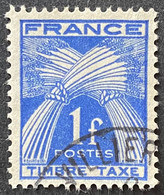 FRAYX081U1 - Timbres Taxe - Type Gerbes - 1 F Used Stamp 1946-55 - France YT YX 081 - Timbres