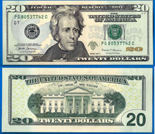 USA 20 Dollars 2017 A Neuf UNC Mint Chicago G7 PG Suffixe C Etats Unis United States Dollar US Paypal Bitcoin OK - Billets Des États-Unis (1862-1923)
