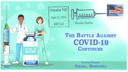 2021 NEW *** USA United States Cover COVID-19 Vaccine Station Event Cover MNH Mask Doctor Coronavirus (**) - Storia Postale