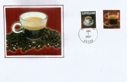 EXPRESSO DRINKS STAMP. Cappuccino (Letter) Fargo, North Dakota  (forever Stamp) - Lettres & Documents