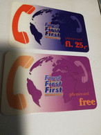 NETHERLANDS    FIRST  PHONECARDS  CARD  1X FREE +1X  HFL 25,-   - TELECOM  PREPAID   ** 6511** - [3] Tarjetas Móvil, Prepagadas Y Recargos