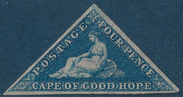 Cap Of Good Hope N°4 (gibbons N°6a ) 4 Pence Bleu (  ) Neuf Sans Gomme Papier Blanc Belles Marges Signé Calves - Capo Di Buona Speranza (1853-1904)