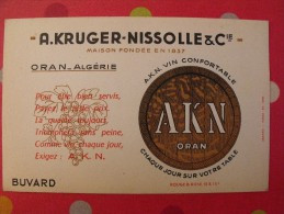 Buvard A. Kruger-Nissolle AKN. Vin. Oran Algérie. Vers 1950 - G