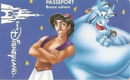 PASS--EURODISNEYLAND-ALADDIN- V°N° VGS SE 00090-TBE -RARE - Disney Passports