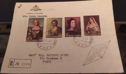 SAN MARINO LETTERA VIAGGIATA 1963 - SERIE RAFFAELLO - Storia Postale