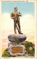 Vermont Rutland Statue In Honor Of The Green Mountain Boys Curteich - Rutland