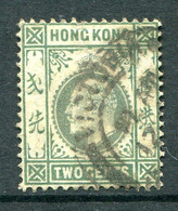 Hong Kong 1904-06 KEVII - Wmk. Mult. CA - 2c Dull Green - Ord. Paper - Used (SG 77) - Gebruikt