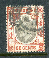 Hong Kong 1904-06 KEVII - Wmk. Mult. CA - 20c Slate & Chestnut - Ord. Paper - Used (SG 83) - Gebruikt