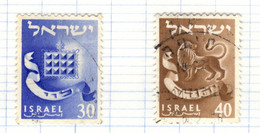 IL+ Israel 1955 Mi 121-22 Levi, Juda - Oblitérés (sans Tabs)