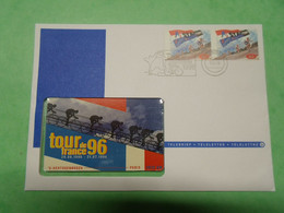 TC28  / Télécarte : Enveloppe Philatélique + Télécarte 83 ème Tour De France 1996 Thématique Cyclisme , Vélo SUPERBE - [5] Collector Packs