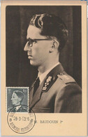 57050  - BELGIUM - POSTAL HISTORY: MAXIMUM CARD 1953 - ROYALTY - 1951-1960