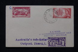 TERRITOIRE ANTARCTIQUE AUSTRALIEN - Enveloppe De Heard Avec Vignettes En 1954 - L 110967 - Covers & Documents