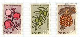 IL+ Israel 1959 Mi 184-86 Früchte - Oblitérés (sans Tabs)