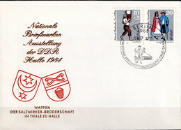 DDR GDR RDA - Nationale Briefmarkenausstellung In Halle (MiNr: 2882/3) 1984 - FDC - 1981-1990