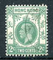 Hong Kong 1921-37 KGV - Wmk. Script CA - 2c Yellow-green Used (SG 118a) - Usati