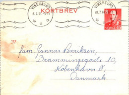 (4 C 8) Very Old Norway - Lettercard - Posted 1961 - Andere & Zonder Classificatie
