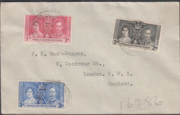 1937. SOMALILAND PROTECTORATE. Georg VI Coronation Complete Set On Cover.   (Michel 74-76) - JF425995 - Somaliland (Protectorate ...-1959)