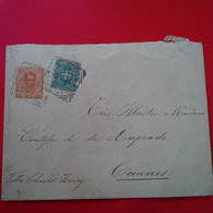 LETTRE ITALIE POUR CANNES VILLA CHARLES HENRY COMTESSE L.DE LAPRADE - Autres & Non Classés