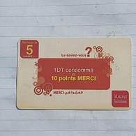 TUNISIA-(TUN-REF-TUN-31)-point Merci 10-(167)-(423-1668-371-6863)-(look From Out Side Card Barcode)-used Card - Tunisia