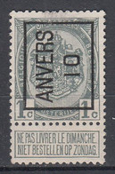 BELGIË - PREO - Nr 12 A  - ANVERS "10" - (*) - Typos 1906-12 (Armoiries)