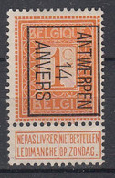 BELGIË - PREO - Nr 44 B  - ANVERS "14" ANTWERPEN- (*) - Typografisch 1912-14 (Cijfer-leeuw)