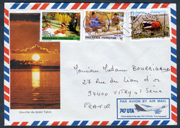 Lettre Au Tarif De 1986 (40 F) De Papeete Pour La France - Covers & Documents