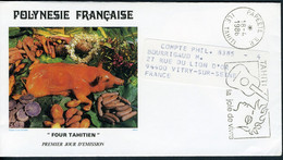 Enveloppe 1er Jour Sans Affranchissement De Papeete Pour La France - Four Tahitien - Covers & Documents